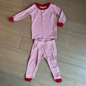 Toddler girl red striped Lake pajamas size 2T